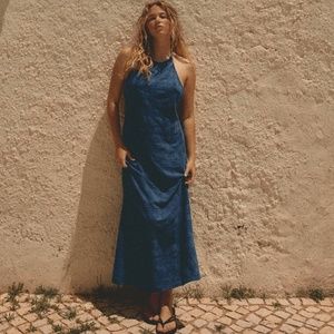 Zara limited edition embroidered cotton backless bohemian dress you cannot miss